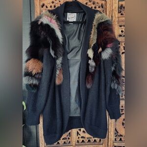 Vintage 80’s handmade Rene’ DuPont angora oversized sweater.